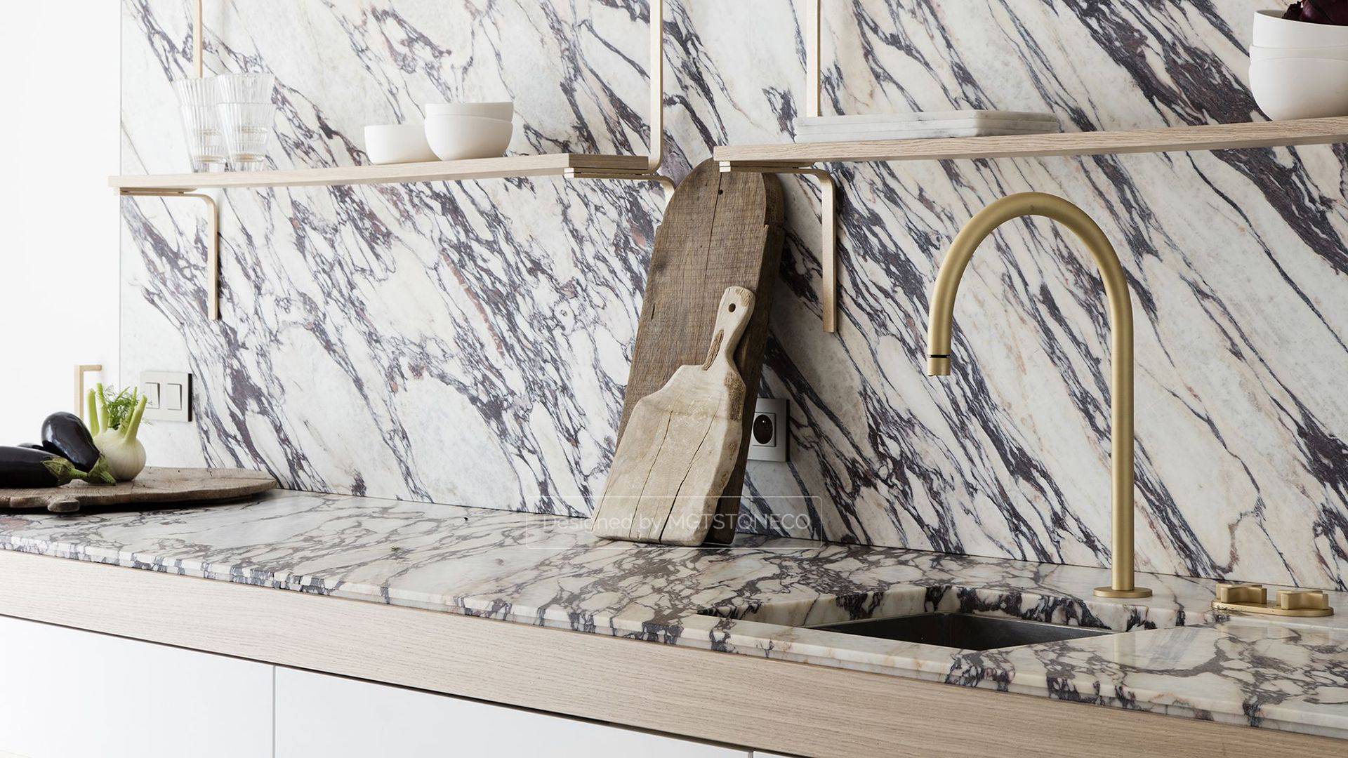 persian arabescato marble surface
