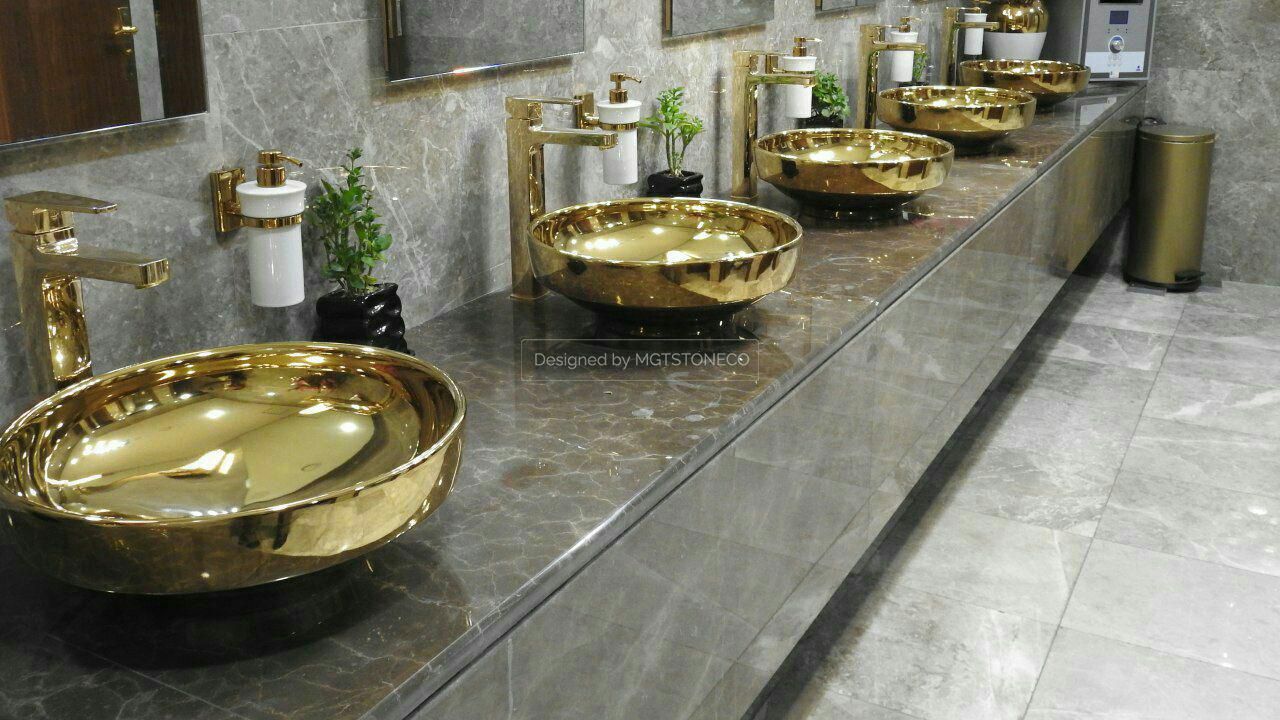 armany bronze marble surface