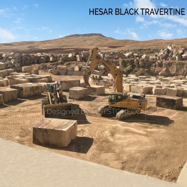 hesar black travertine quarry 1